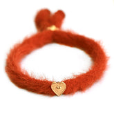 Bracelet fluffy brique